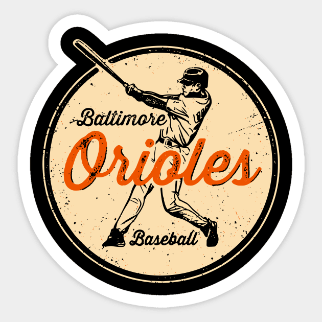 Vintage Orioles Sticker by Throwzack